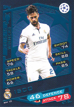 Isco Real Madrid 2016/17 Topps Match Attax CL #RM10